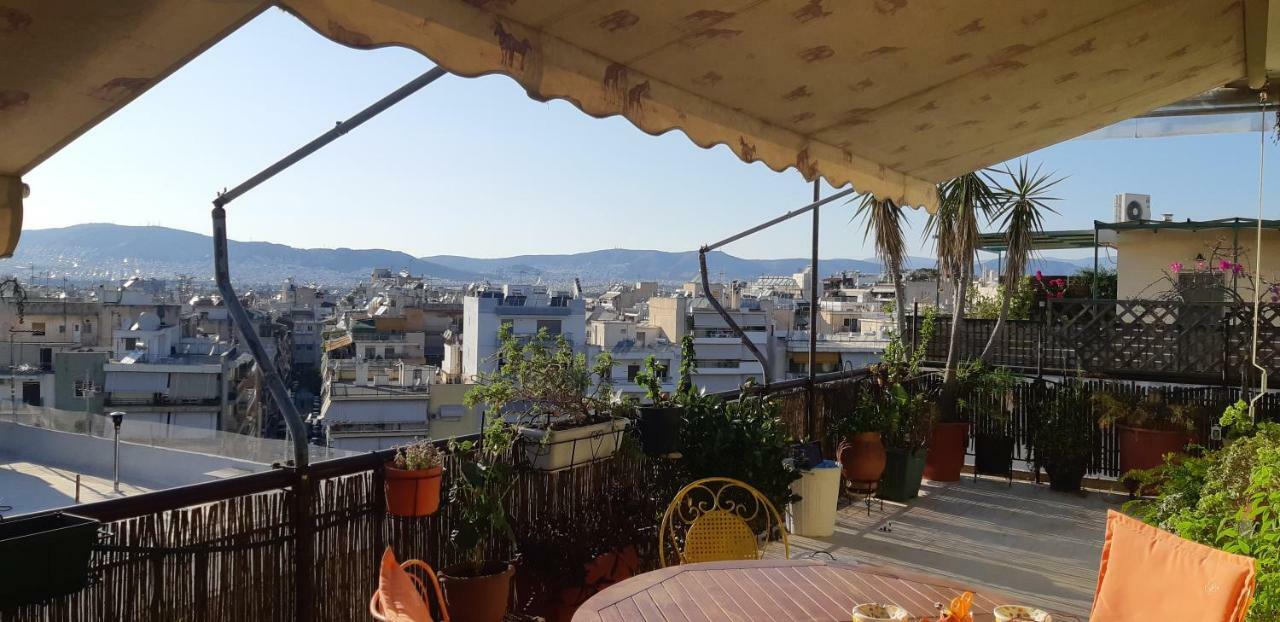 Penthouse Balcony Close To Acropolis Apartment Athena Bagian luar foto