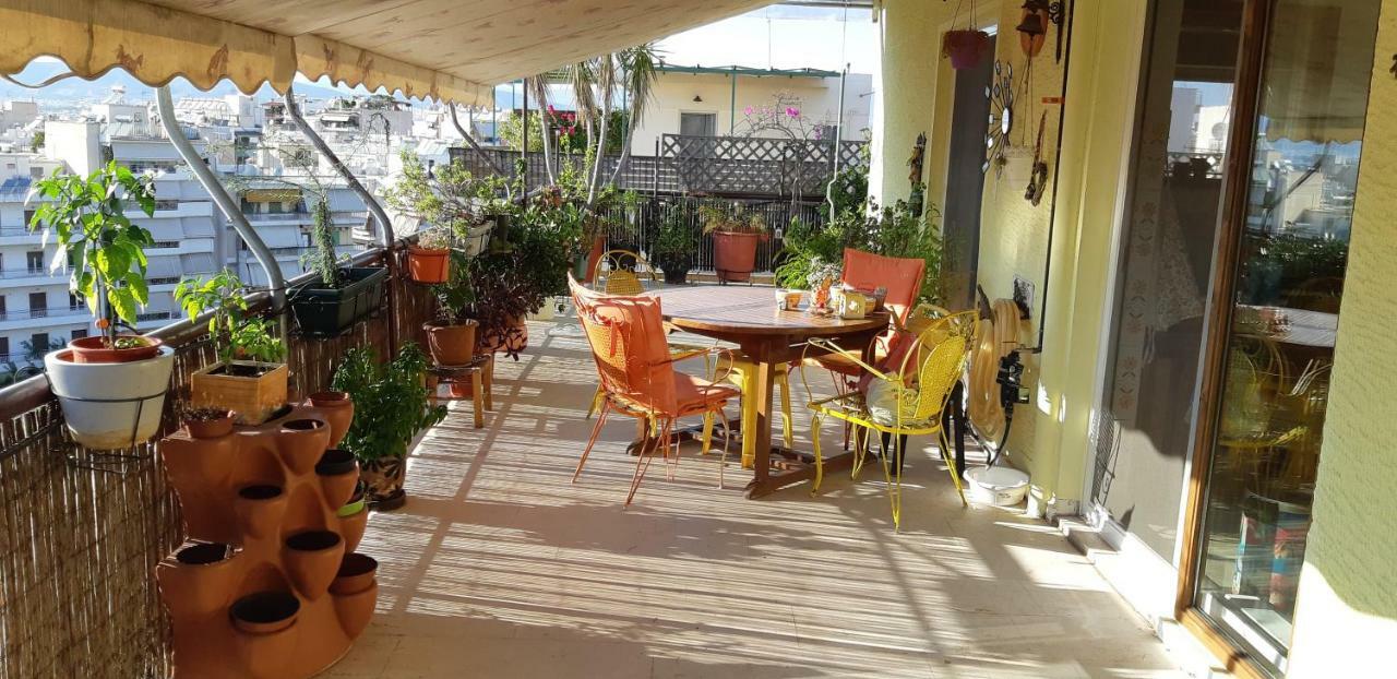 Penthouse Balcony Close To Acropolis Apartment Athena Bagian luar foto