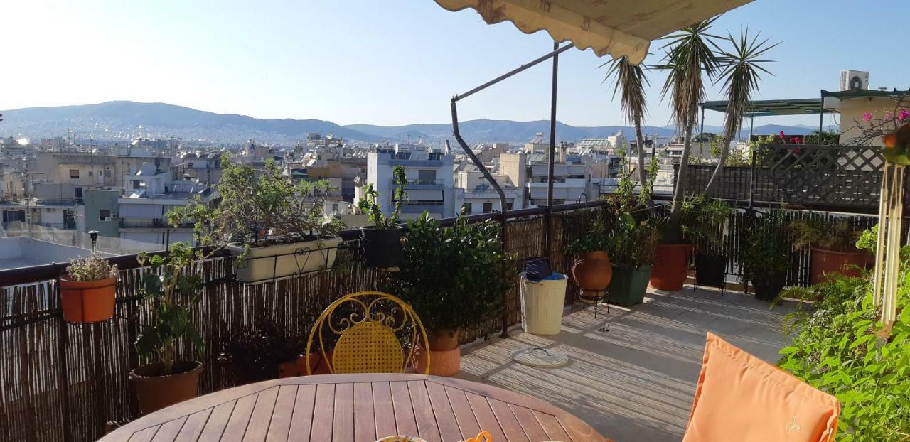 Penthouse Balcony Close To Acropolis Apartment Athena Bagian luar foto
